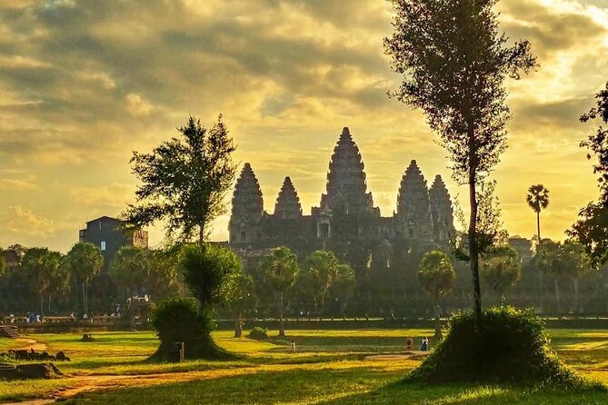 Angkor Sunrise Expedition Cycling Through Serene Backroads - Angkor Thom’s moat and ancient wall