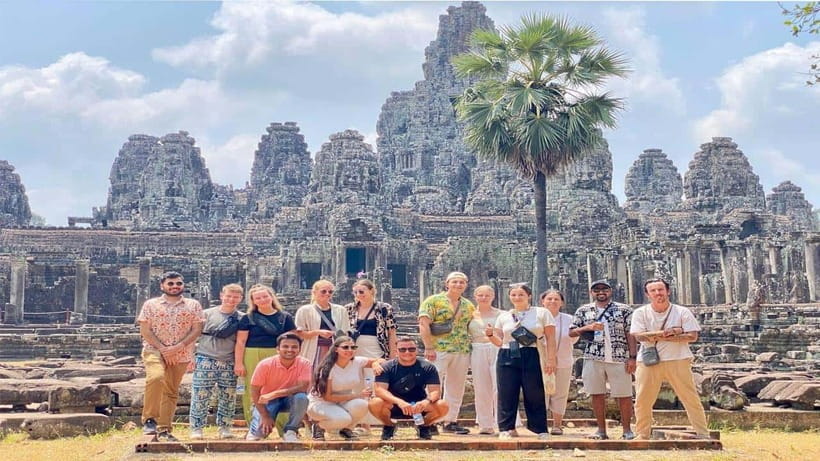 Angkor Wat Guided Sunrise Tour - Angkor Thom and the South Gate faces
