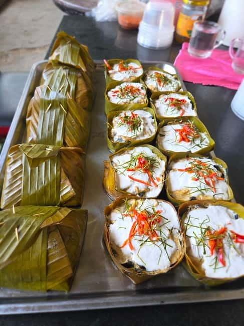 Battambang: Morning Tuk Tuk Food Tour of Our Iconic Dishes - Fish amok inside a family food workshop