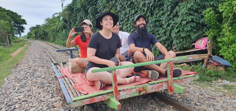 Battambang Private Full-Day Tour from Siem Reap - Riding the bamboo train through O Dam Bang