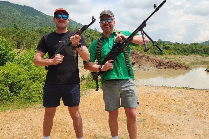 Cambodia experience shooting range outdoor - Choosing between an AK-47, M4, and heavier weapons