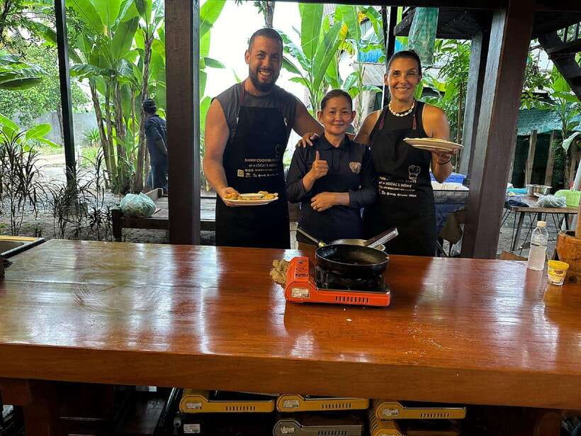 Cambodian Cooking Class - Eating the four-course meal you prepared
