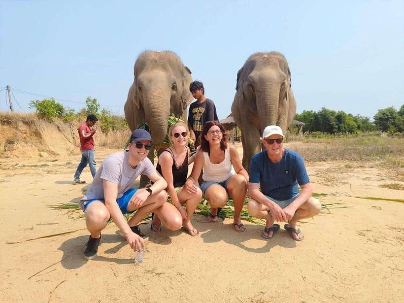 Elephant Sanctuary Cambodia, Pickup and drop off included - Making healthy snacks before feeding