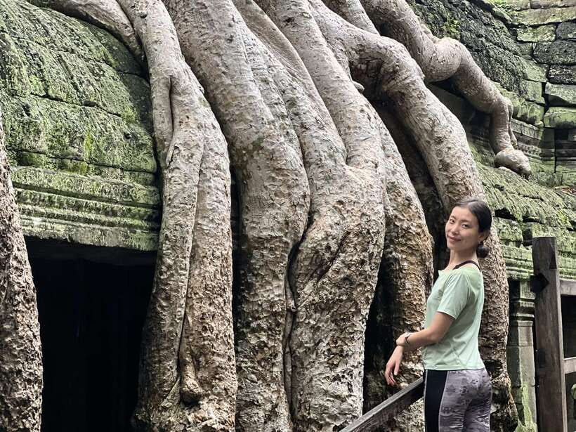 Explore Angkor Wat by Bike and Sunset - Bayon and the east gate of Angkor Thom