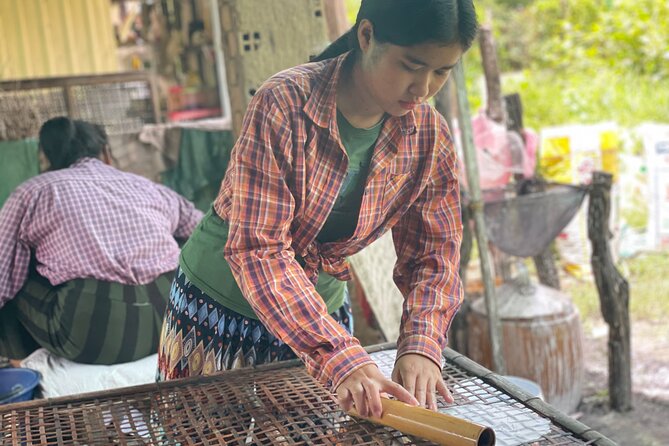 Full day tour by bicycle & tuk tuk,bamboo train,bat cave,villages - The original Bamboo Train ride