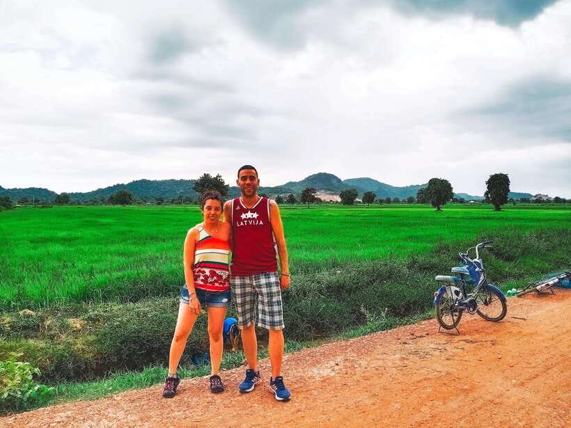 Handicraft tour/rice paper,/rice wine/bat cave Sun Set - Wat Samrong Khong and the difficult history of Battambang
