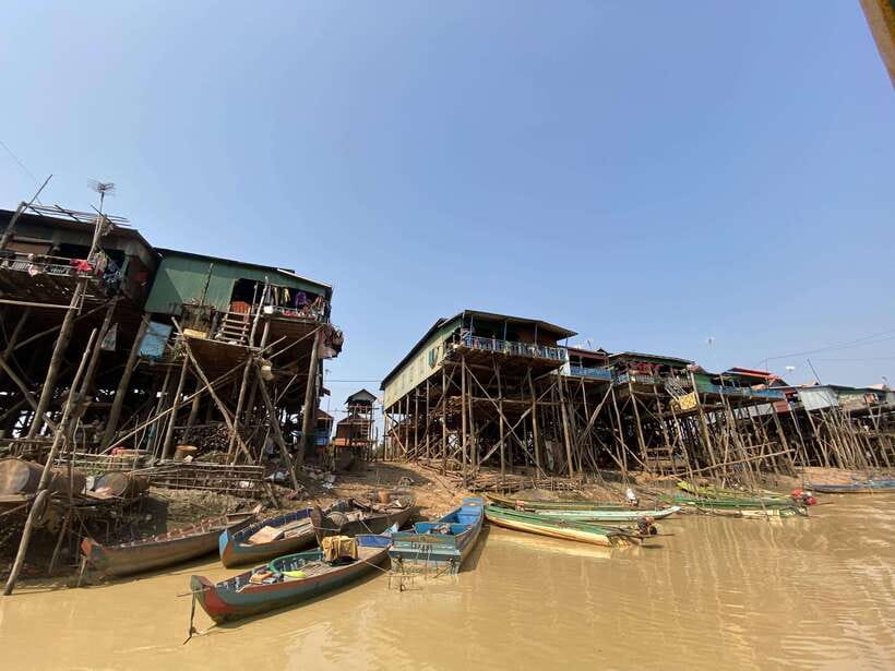 Kulen National Park and Tonle Sap Lake | Private Tours - Kampong Phluk and homes above Tonle Sap