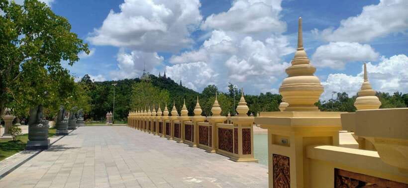 Oudong Mountain - Phnom Penh Former Capital Private Day Tour - The white marble temple and the royal ashes