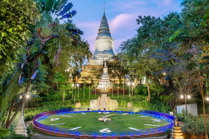 Phnom Penh city Tour by Cyclo - Wat Phnom gives the afternoon its first landmark
