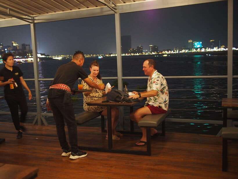 Phnom Penh: Mekong Sunset Dinner Cruise with Live Music - What the boat is like for two hours