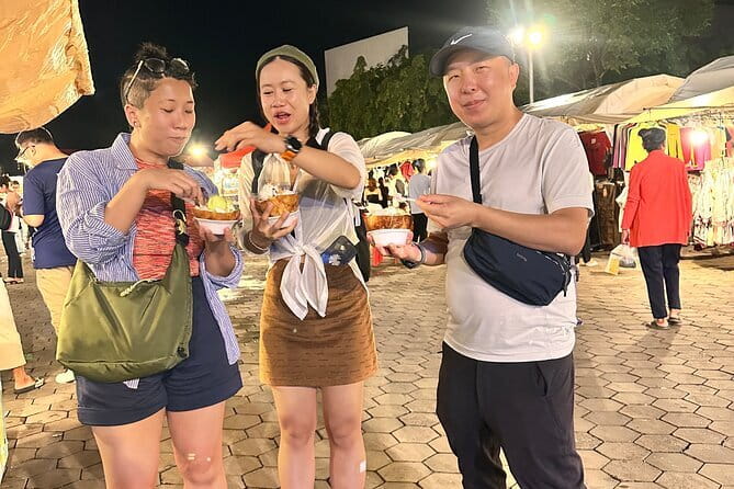 Phnom Penh Night City Highlights & Local Food tour by Tuktuk - Cambodian sweets at the Russian Market
