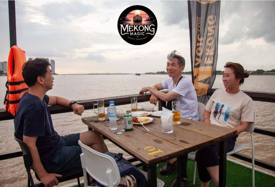 Phnom Penh: Sunset Cruise with Unlimited Beers & BBQ Buffet - Sunset over the Tonle Sap and Mekong