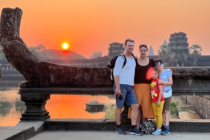 Private Angkor Wat Sunrise Tour with Lunch Included - Riding between temples in a Cambodian remork