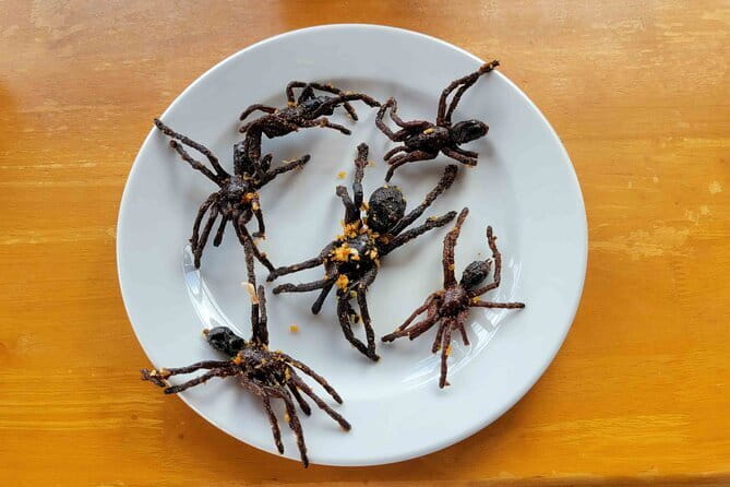 Private Taxi Phnom Penh To Siem Reap Include Floating Villages - Skuon and the famous Spider Market stop