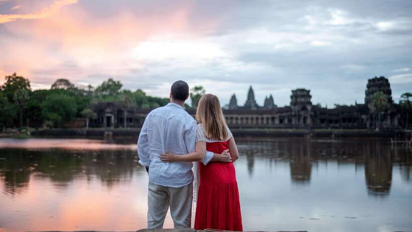 Professional Photoshoot in Angkor Archaeological Park - East Gate of Angkor Thom for a quieter setting