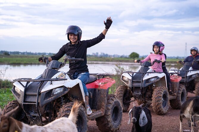 Quad Bike Ride Explore Local Villages - Sunset at the rice fields