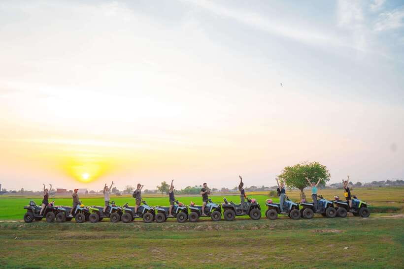 Siem Reap: Countryside Quad Bike Sunset Adventure - The safety briefing and test ride