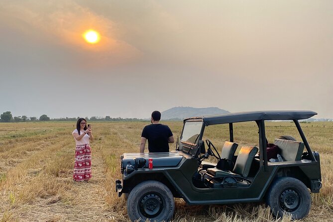 Siem Reap Countryside Sunset Jeep Tour - Half-day - The sunset stop over the rice fields