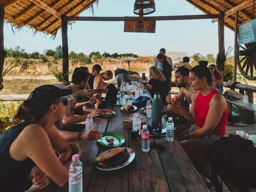 Siem Reap: Elephant Sanctuary Included Hotel Pickup Drop-off - A pause with seasonal fruit and coffee