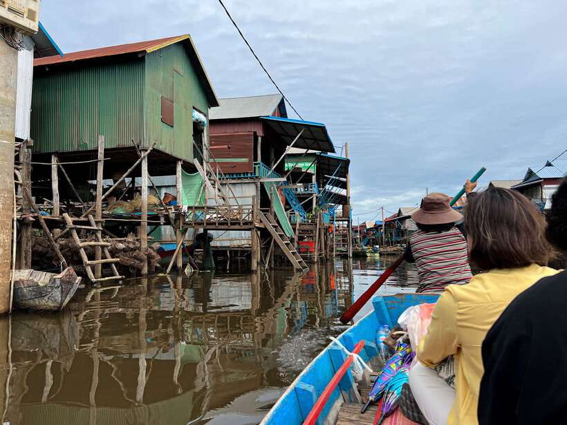 Siem Reap: Kampong Phluk and Tonle Sap Sunset Boat Cruise - The monastery on an artificial island