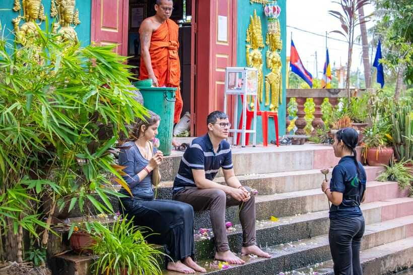 Siem Reap: Khmer Water Blessing by Monk and Lotus Farm Visit - Fried banana, sweet potato, and a taste of town