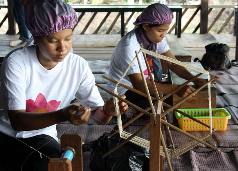 Siem Reap Lotus Silk Farm Discovery tour & Lake experience - Lotus tea with a countryside view