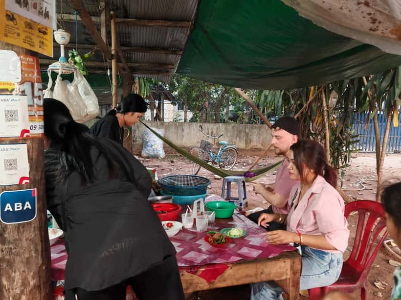 Siem Reap: Monk Blessings and Village Life Scooter Tour - A small local shop and the taste of Banh Chhev
