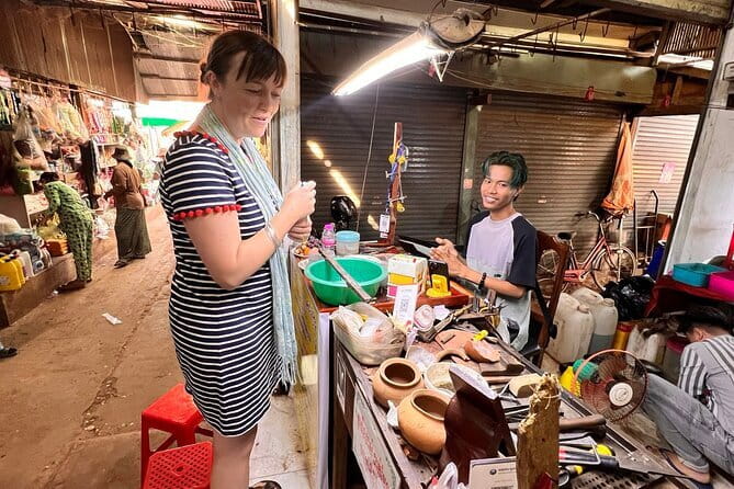 Siem Reap: Morning Bike Tours with Local Market & Lunch - The Buddhist temple and a monk’s blessing