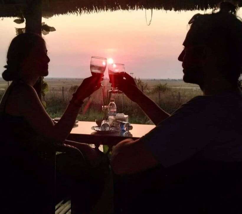 Small Group Countryside Sunset Bike Tours - Starting with a temple blessing