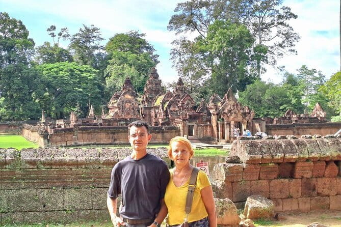Sunrise Angkor Wat Half-Day & 3 Main Temples (Join-in Tour) - Angkor Wat at sunrise, from the bridge to the sanctuary