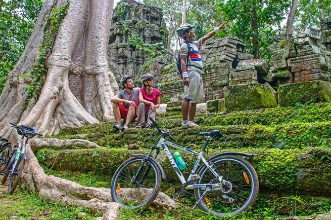 Sunset or sunrise bicycle tour around Angkor Wat and nearby temples - Angkor Wat at first light