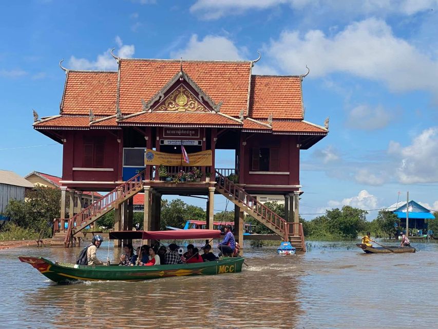 Tonle sap, Kompong Phluk (Floating village) - The School and Pagoda Stops